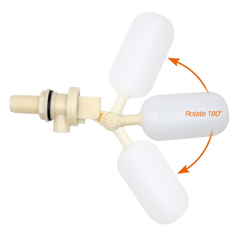 MUDUOBAN 2 Pack Float Valve 1/2 Inch Water Float Ball Valve with Adjustable Arm Filter for Water Trough,Water Tank,Pool,Pond,Fountain,Automatic Waterer Bowl Dog Horse Goat Sheep Pig - Image 2